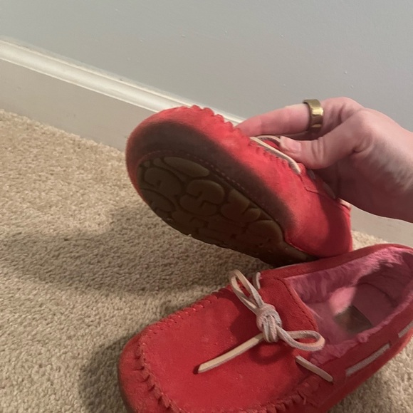 UGG Pink Suede Moccasins - Picture 5 of 17
